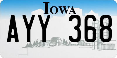 IA license plate AYY368