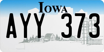 IA license plate AYY373