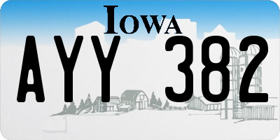IA license plate AYY382