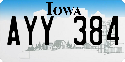 IA license plate AYY384