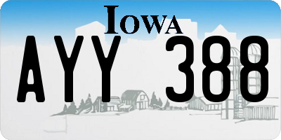 IA license plate AYY388