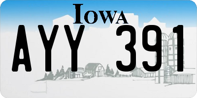 IA license plate AYY391