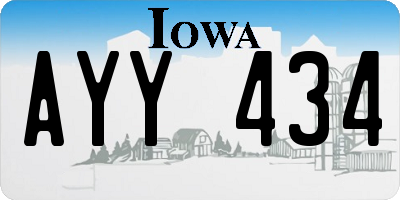 IA license plate AYY434