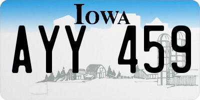 IA license plate AYY459