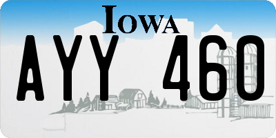 IA license plate AYY460