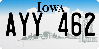 IA license plate AYY462