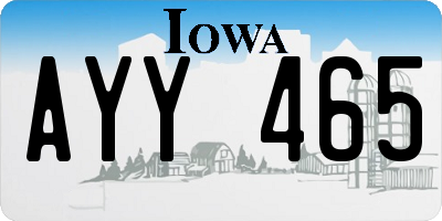 IA license plate AYY465