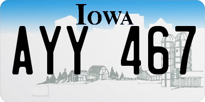 IA license plate AYY467