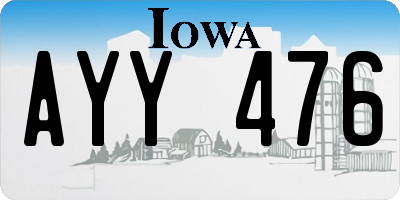 IA license plate AYY476