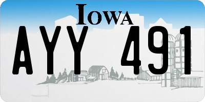 IA license plate AYY491