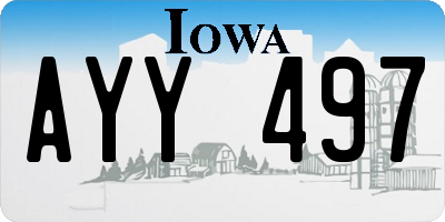 IA license plate AYY497