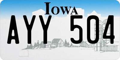 IA license plate AYY504