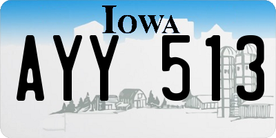 IA license plate AYY513