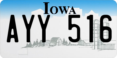 IA license plate AYY516