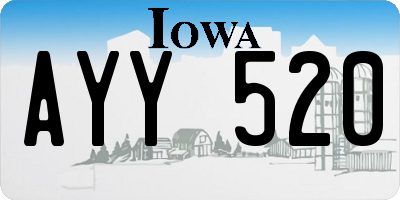 IA license plate AYY520