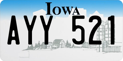 IA license plate AYY521