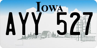 IA license plate AYY527
