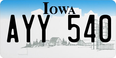 IA license plate AYY540