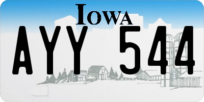 IA license plate AYY544