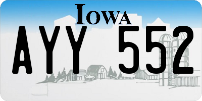 IA license plate AYY552
