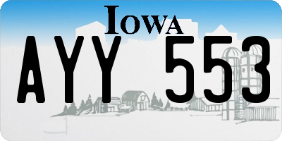 IA license plate AYY553