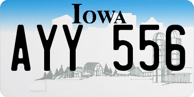 IA license plate AYY556