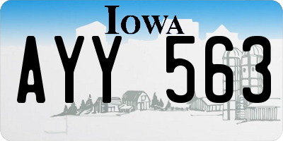 IA license plate AYY563