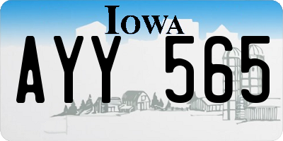 IA license plate AYY565