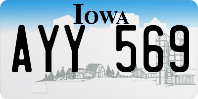 IA license plate AYY569