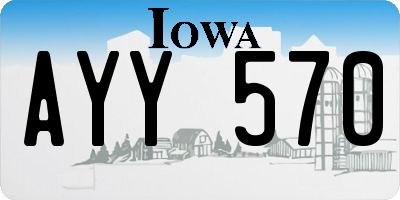 IA license plate AYY570