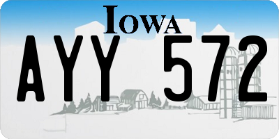 IA license plate AYY572