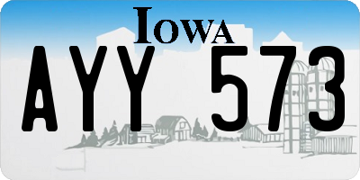 IA license plate AYY573