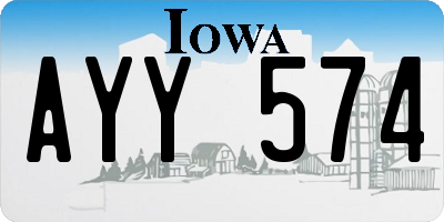 IA license plate AYY574