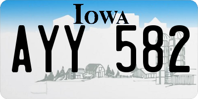 IA license plate AYY582