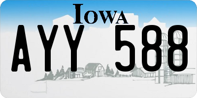 IA license plate AYY588
