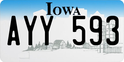 IA license plate AYY593