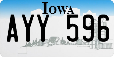 IA license plate AYY596