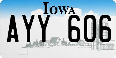 IA license plate AYY606