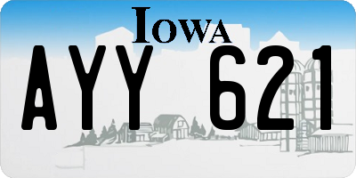 IA license plate AYY621