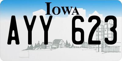IA license plate AYY623