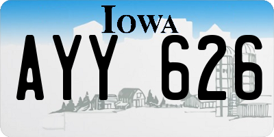 IA license plate AYY626