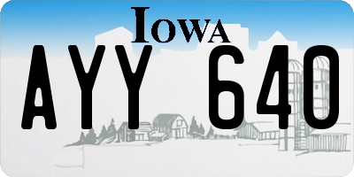 IA license plate AYY640