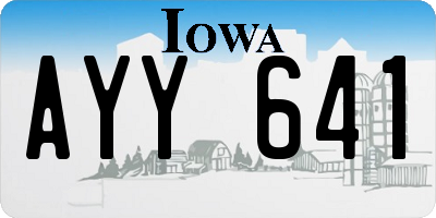 IA license plate AYY641