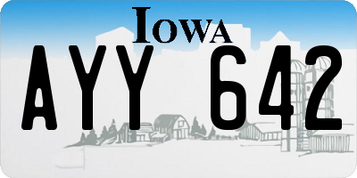 IA license plate AYY642