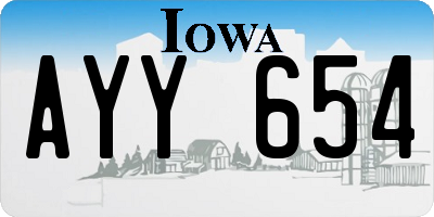 IA license plate AYY654