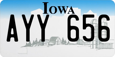 IA license plate AYY656