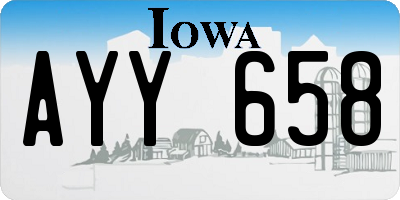 IA license plate AYY658