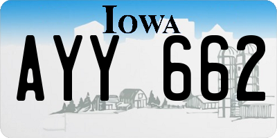 IA license plate AYY662