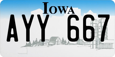 IA license plate AYY667