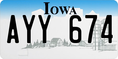 IA license plate AYY674